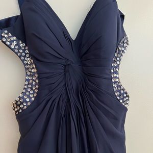 Women’s Navy Blue Cut Out Gown